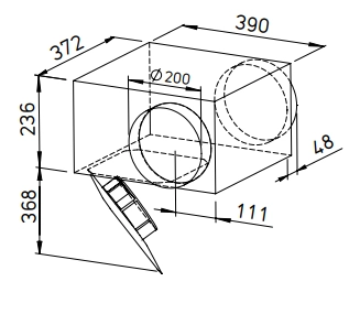 Helios Radial-Rohrventilator SVR 200 K SlimVent