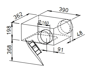 Helios Radial-Rohrventilator SVR EC 160 A SlimVent EC