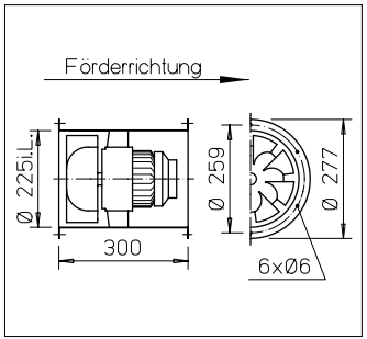 Helios RADAX Hochdruck-Rohrventilator VARD 225/2 TK