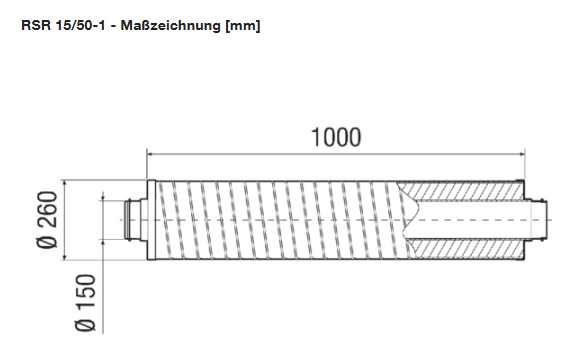 Maico Rohrschalldämpfer RSR 15/50-1