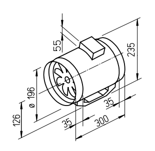 Helios Multivent-Rohrventilator MV EC 200