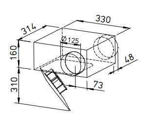 Helios Radial-Rohrventilator SVR 125 B SlimVent