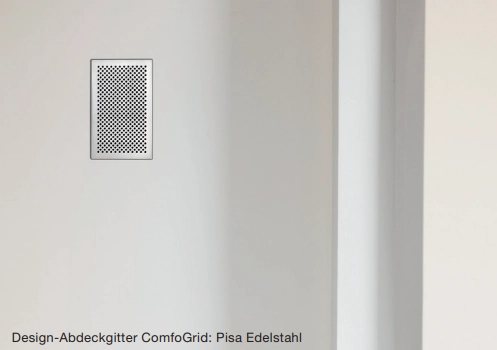 Zehnder Design-Gitter CLF, Pisa, Edelstahl, 350 x 130 mm