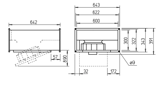Helios Kanalventilator KRD EC 355/60/30